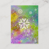 CARTE DE VISITE LAMES DE NEIGE EN ÉCLAIRAGE D'ARGENT (Dos)