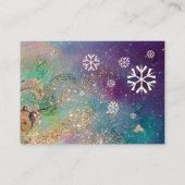 CARTE DE VISITE LAMES DE NEIGE EN ÉCLAIRAGE D'ARGENT (Dos)