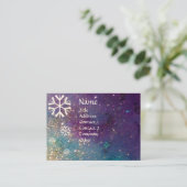 CARTE DE VISITE LAMES DE NEIGE EN ÉCLAIRAGE D'ARGENT (Debout devant)