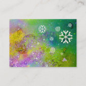 CARTE DE VISITE LAMES DE NEIGE EN ÉCLAIRAGE D'ARGENT (Dos)