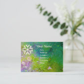 CARTE DE VISITE LAMES DE NEIGE EN ÉCLAIRAGE D'ARGENT (Debout devant)