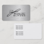 Carte De Visite Lames Winski, exemple (Devant / Derrière)