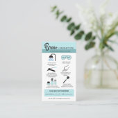 Carte De Visite Lamination des sourcils Instructions de soins post (Debout devant)