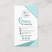 Carte De Visite Lamination des sourcils Instructions de soins post (Dos)
