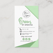 Carte De Visite Lamination des sourcils Instructions de soins post (Dos)