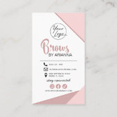 Carte De Visite Lamination des sourcils Instructions de soins post (Dos)