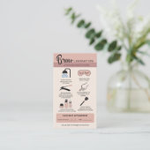 Carte De Visite Lamination des sourcils Instructions de soins post (Debout devant)
