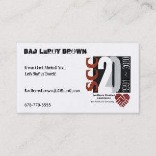 Carte De Visite L'amitié carde le logo d'anniversaire de SCC