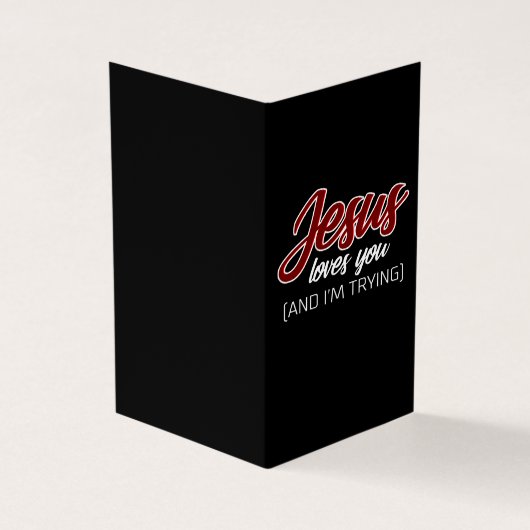 Carte De Visite L'Amour de Jésus| Jésus t'aime et j'essaie (Extérieur)