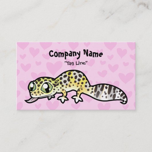 Carte De Visite L'amour des geckos léopard (Devant)
