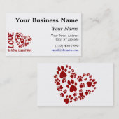 Carte De Visite L'amour est un mot de 4 lettres (Devant / Derrière)