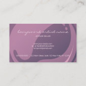 Carte De Visite Lampadaire en perle de verre Artiste Bijoux pourpr (Dos)