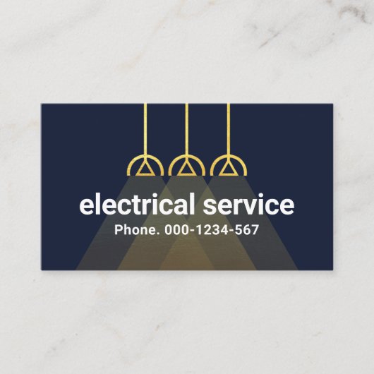 Carte De Visite Lampadaires de dessus-de-lit électriques Gold (Devant)