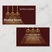 Carte De Visite Lampadaires électriques au-dessus de la tête (Devant / Derrière)