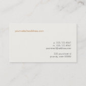 Carte de visite Lampe de tableau (Dos)