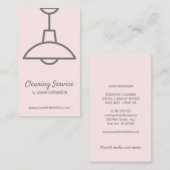 Carte De Visite Lampe Design d'intérieur rose (Devant / Derrière)