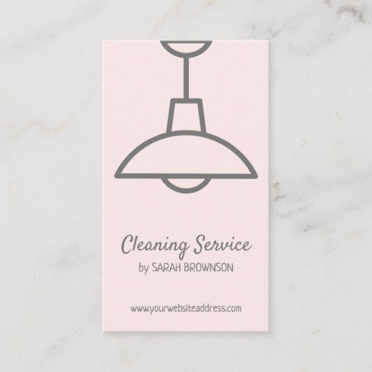 Carte De Visite Lampe Design d'intérieur rose (Devant)