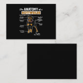 Carte De Visite L'Anatomie D'Un Rottweiler | Amoureux des chiens C (Devant / Derrière)