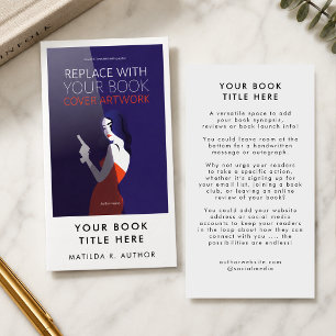Carte De Visite Lancement du livre   Auteur Promotionnels Couvertu