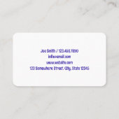 Carte De Visite Lancement QR personnalisé pour le retrait de neige (Dos)