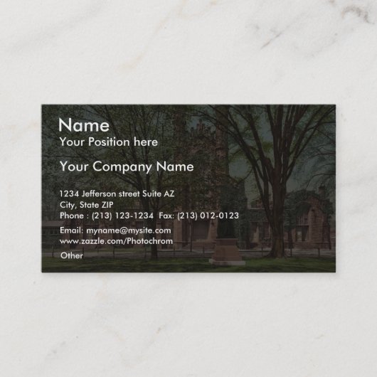 Carte De Visite L'Ancienne bibliothèque, Yale College rare Photoch (Devant)