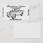 Carte De Visite Land Rover 1971 prennent l'illustration de camion (Devant / Derrière)
