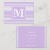 Carte De Visite Landes lilas monogrammes (Devant / Derrière)