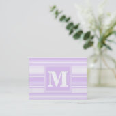 Carte De Visite Landes lilas monogrammes (Debout devant)
