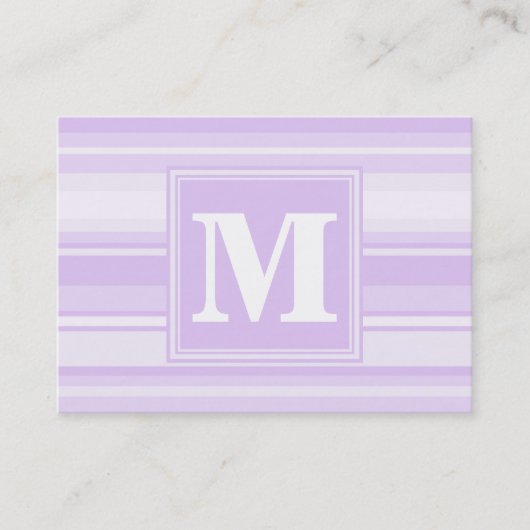 Carte De Visite Landes lilas monogrammes (Devant)