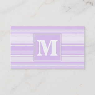 Carte De Visite Landes lilas monogrammes