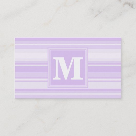 Carte De Visite Landes lilas monogrammes (Devant)