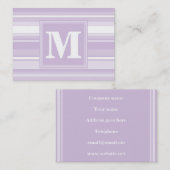 Carte De Visite Landes violettes de chardon monogramme (Devant / Derrière)