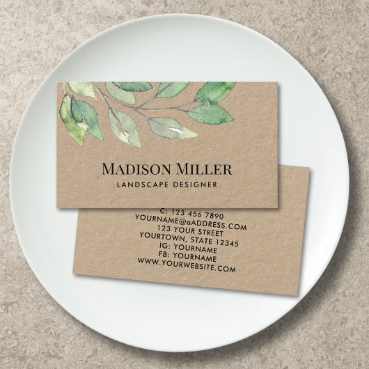 Carte De Visite Landscape Designer Kraft Paper