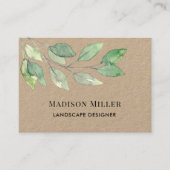 Carte De Visite Landscape Designer QR Code Greenery  (Devant)