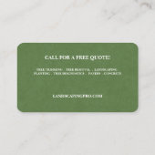 Carte de visite Landscaper professionnel moderne (Dos)