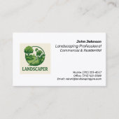 Carte de visite Landscaper simple et professionnel (Devant)