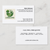 Carte de visite Landscaper simple et professionnel (Devant / Derrière)