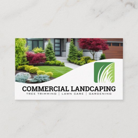 Carte De Visite Landscaping | Bushes | Trees | Gardening (Devant)