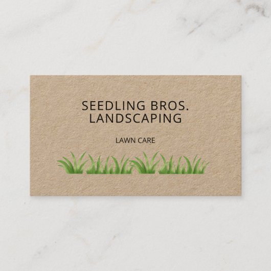 Carte De Visite Landscaping de la pelouse Code QR (Devant)