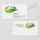 Carte De Visite Landscaping Garden Background (Devant / Derrière)