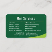 Carte De Visite Landscaping Lawn Care (Dos)