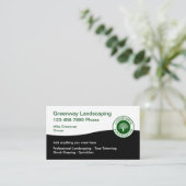 Carte De Visite Landscaping Services Modern Business Cards  (Debout devant)