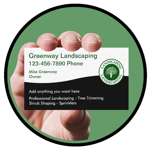Carte De Visite Landscaping Services Modern Business Cards 