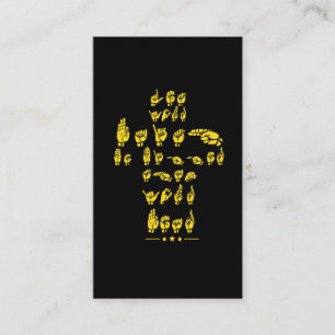 Carte De Visite Langue des signes - citation d'ASL pour des