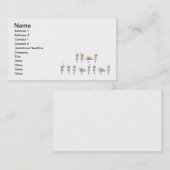 Carte De Visite Langue des signes dans Ameslan (Devant / Derrière)