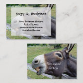 Carte De Visite L'animal de ferme drôle de mule d'âne d'âne (Devant / Derrière)