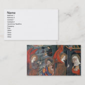 Carte De Visite L'annonce avec des bergers faisant le fromage dans (Devant / Derrière)