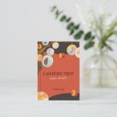 Carte De Visite Lanterne arbre unique Yoga (Debout devant)