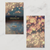 Carte De Visite Lanternes de souhait d'amour (Devant / Derrière)