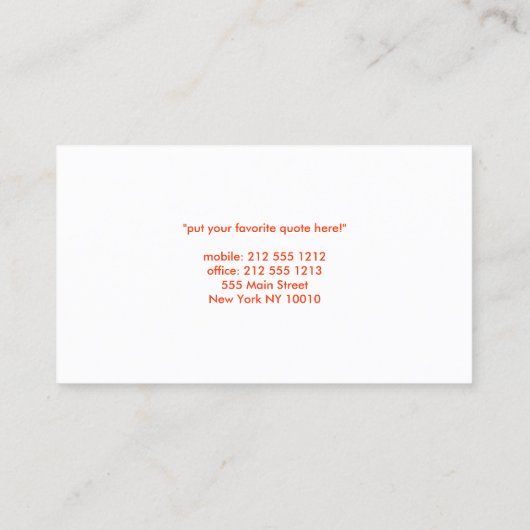 CARTE DE VISITE LANTERNS (Dos)